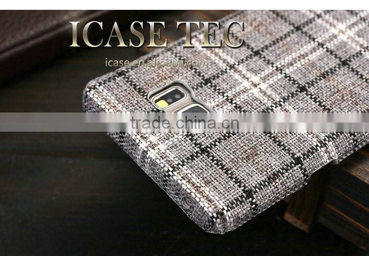 2016 New British Plaid Style Back Cover for Samsung Galaxy S6 Edge Plus, the Soft Cloth for Samsung Galaxy S6 Edge Plus Case