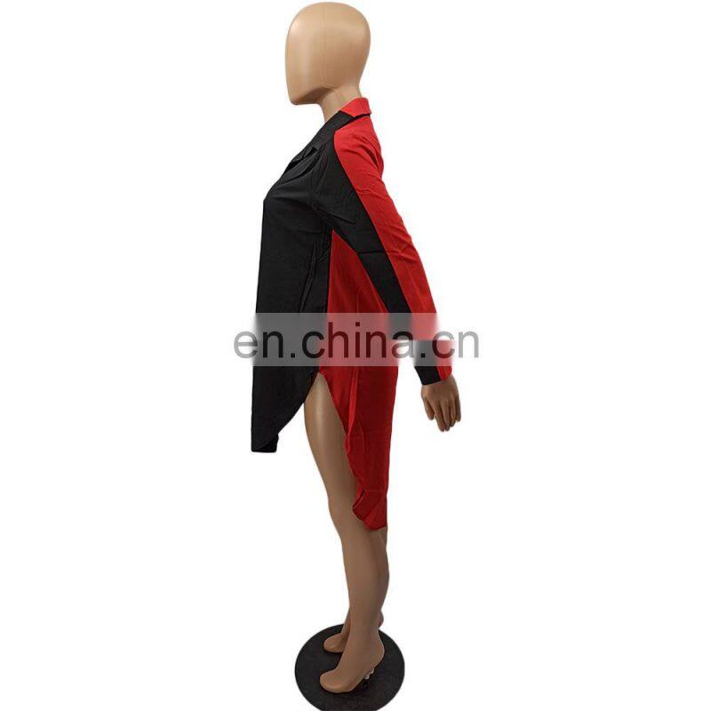 Irregular Stitching Long T-shirt Dress