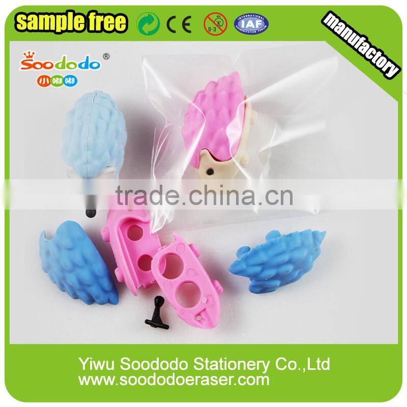 cute animal eraser 3D