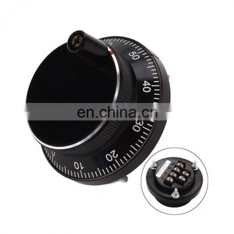 Black/ Silver 60mm 5V100PPR Pulser 6 Terminal CNC HandWheel Pulse Generator