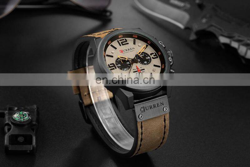 CURREN 8314 Best Hot Sale Men Watches Leather Belt Quartz Drop Shipping Fashionable Casual Oem Custom Logo Mens Watch