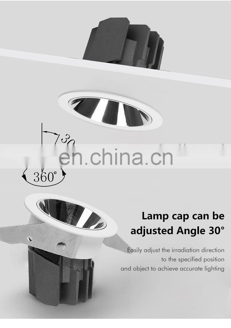 ALLWAY Guaranteed Quality Gold Black Reflector Color Recessed Mount 5w 9w 15w Led Spot Downlight