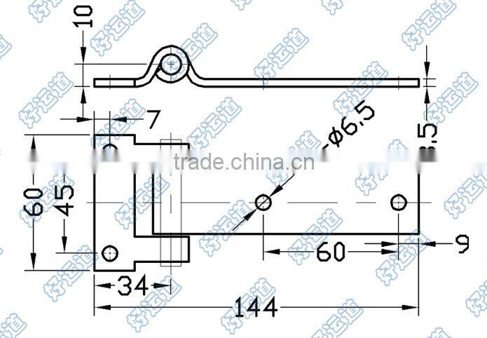 01144 Trailer hinge stainless steel