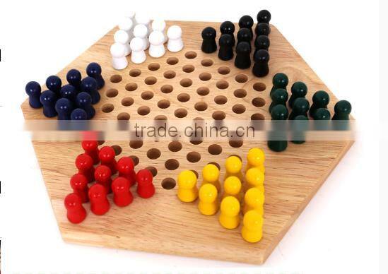 2015 hot promotional items wooden musical instruments play chess game now wooden hexagon draughts Children's early education toy