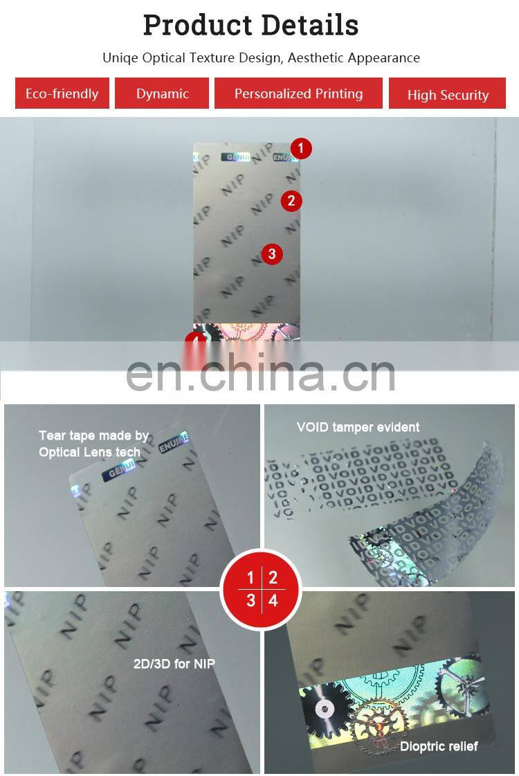 Warranty Void Hologram Sticker with Scratch QR