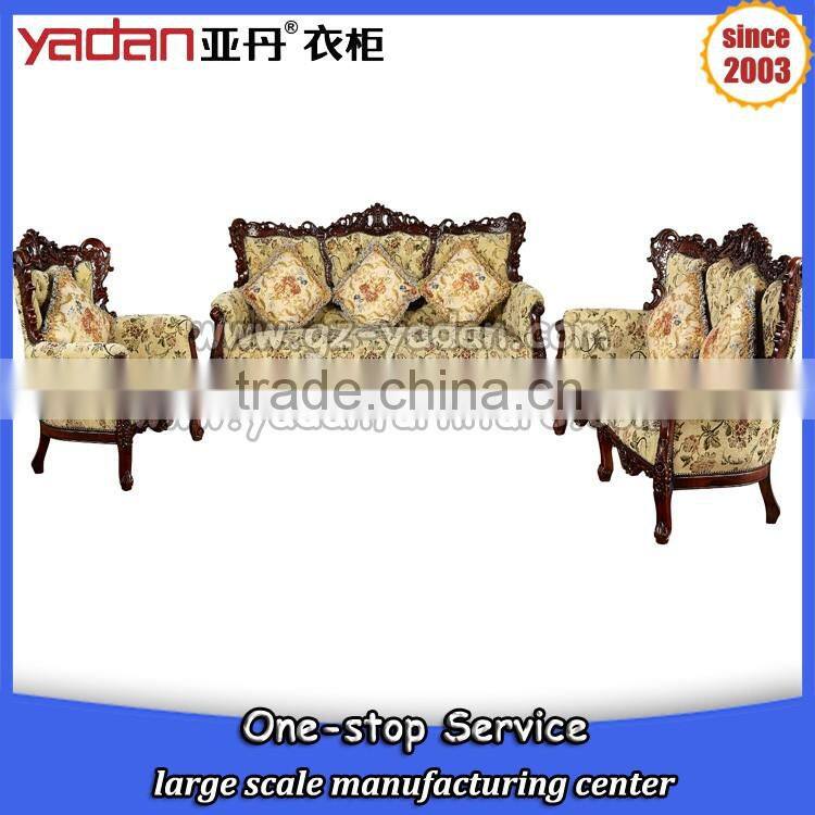 Antique furniture living room fabric sofa sets