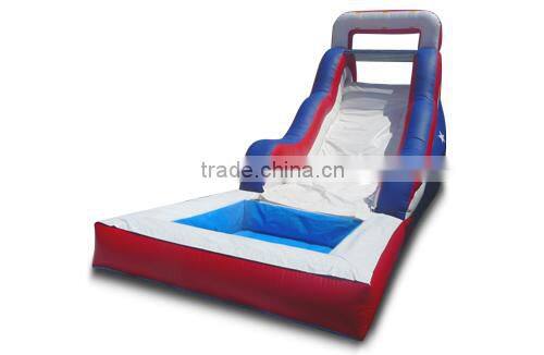 giant inflatable water slide with pool toys/games for kids