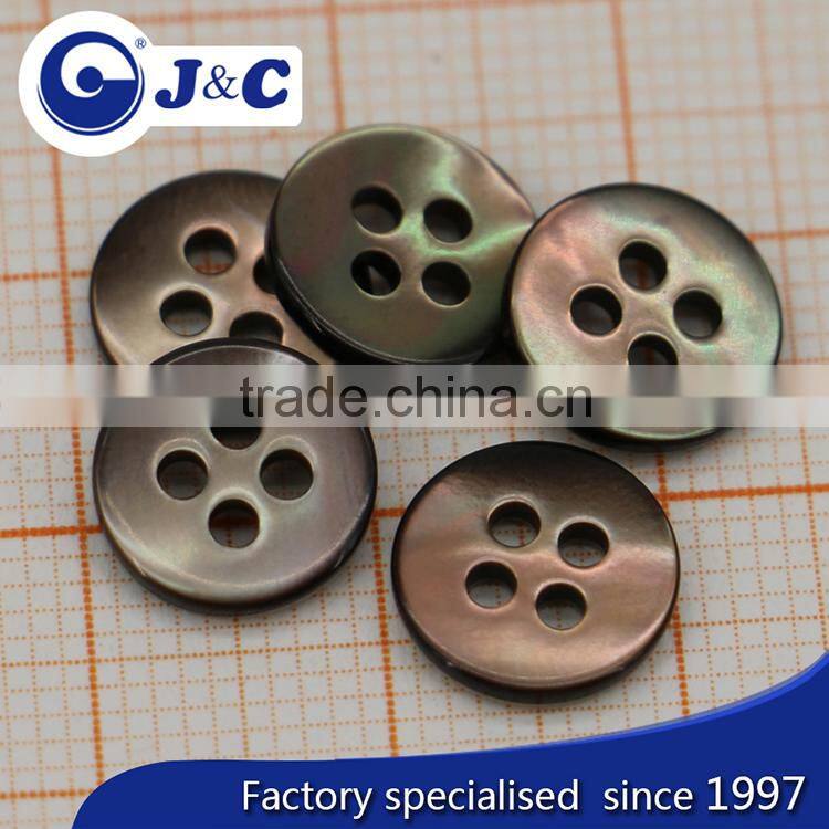 bespoke shape brown trocas shell buttons for fashion dress show