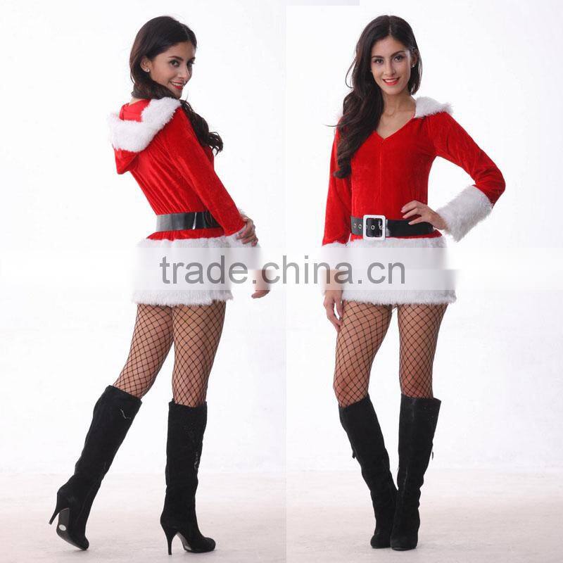 Wholesale Sexy Fashion Cheap Christmas Party Dress Hot Sweet Santa Christmas Costume