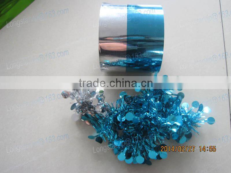 Striped Metallized PVC Film For Chrismas Decoration (Gifts packing,etc)