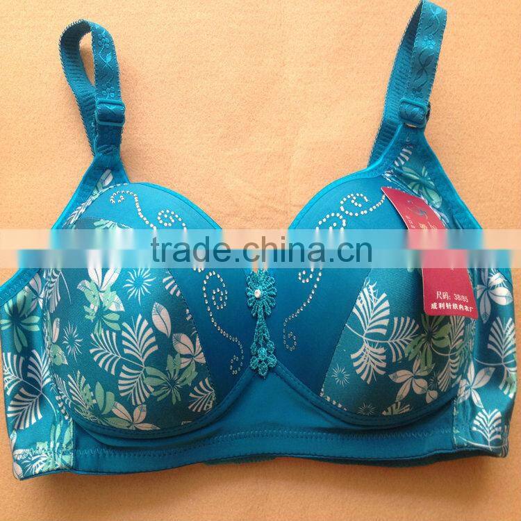 1.07USD 36-42C Cup High Quality Adjustable Fashional Ladies Sexy Bra Without Rim Inside, Push Up Bra For Fat Women (gdwx198)