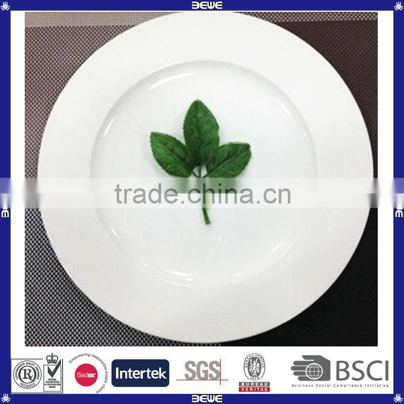 custom white custom made round plate