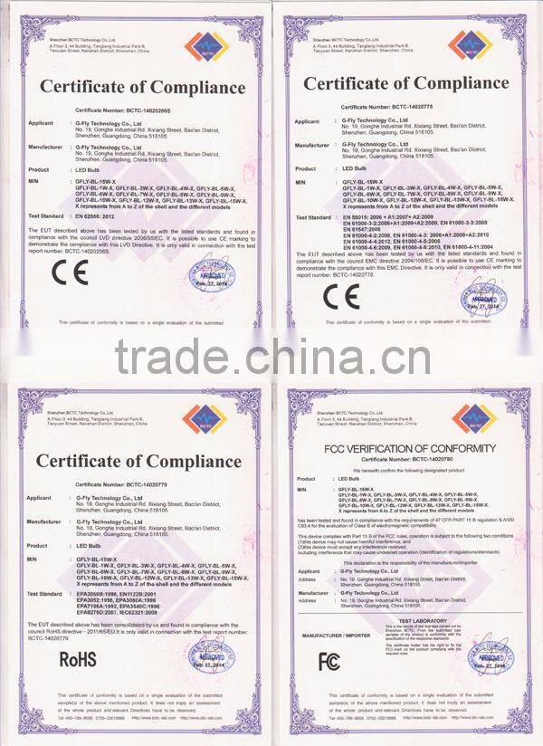 2016 CE Rohs SMD recessed round led panel light 6W/9W/12W/15W/18w/24W led downlight