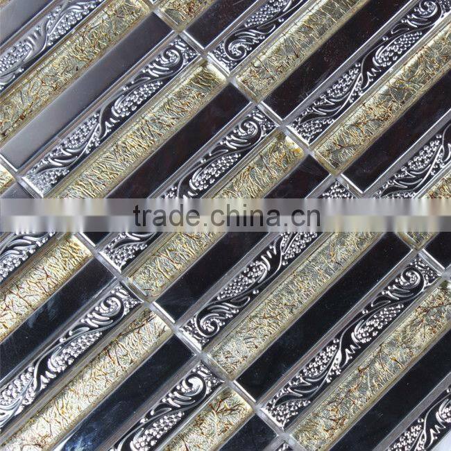 Glossy glass tile mosaic