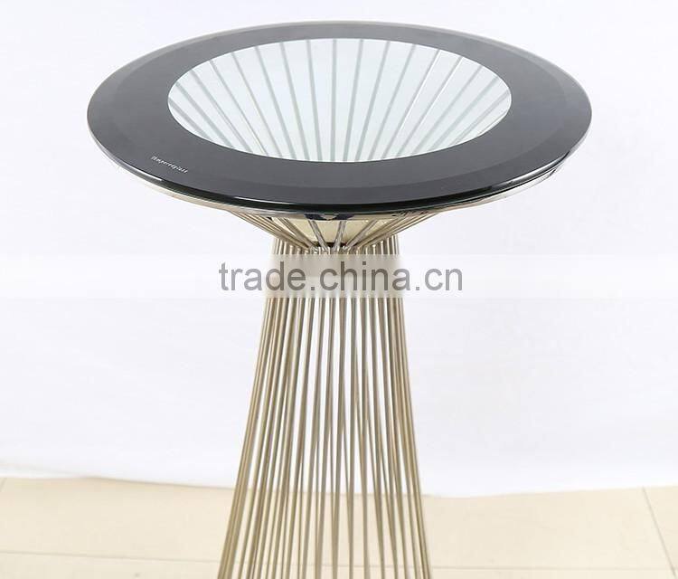 Glass round event wine table