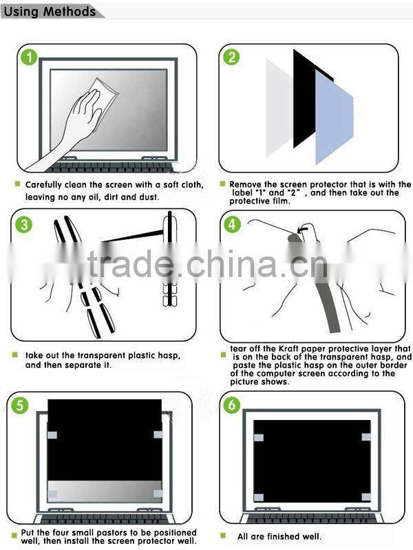 15.6'' privacy screen protector/filter/guard for notebook/LCD monitor