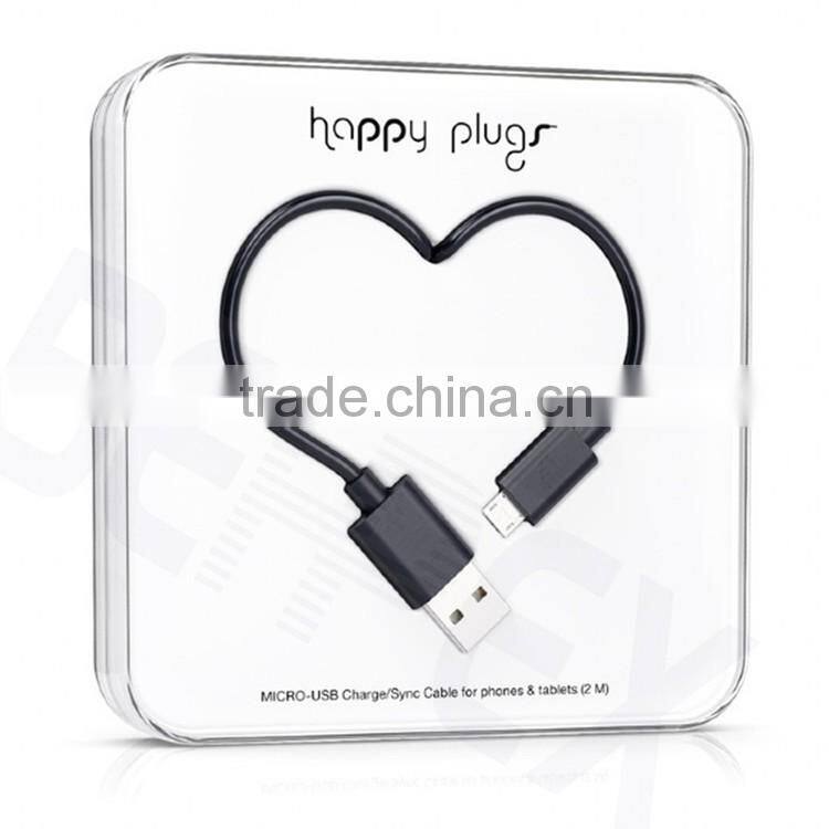 Happy Plug Design Micro USB Data Chargeer Male for Samsung