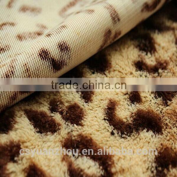 wholesale leopard pattern fur plush fabric