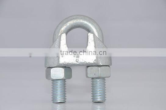 rigging hardware electro-galvanized cast din741 malleable wire rope cable clip