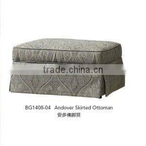 Modern American country style living set sectional skirted fabric sofa ottoman