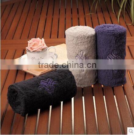 High quality 100% cotton organic satin border bath towel 100% cotton