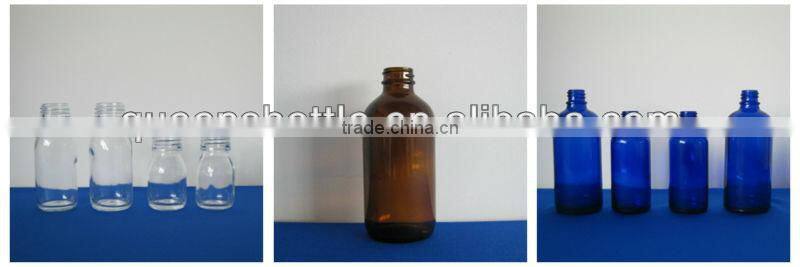 AMBER GLASS BOSTON ROUND DROPPER BOTTLES