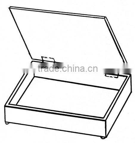 4 Compartments Sectional Square Acrylic Tray with Hinge Cover