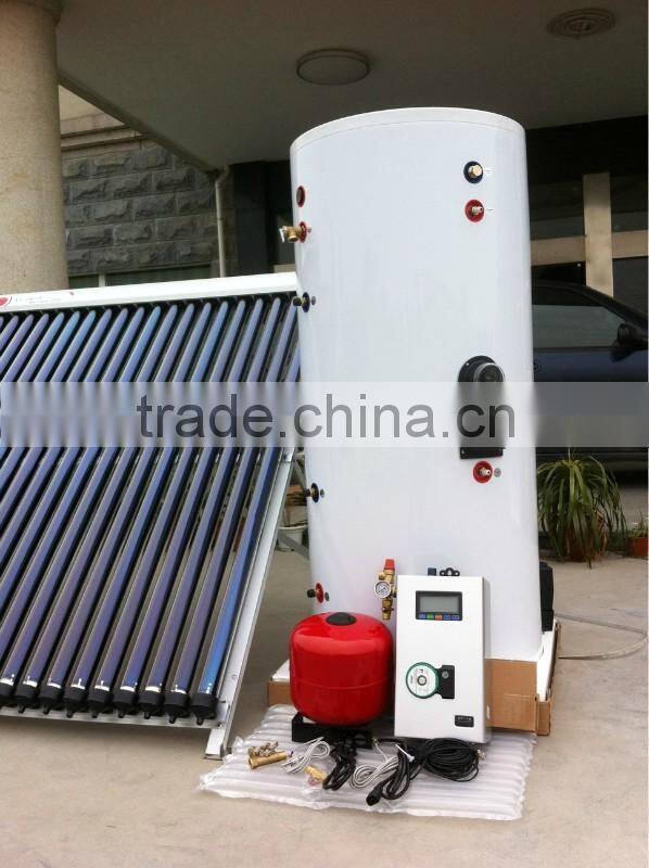 Split pressurized solar water heater collector with SP116 working station