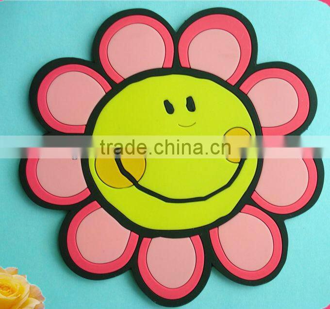 Custom design 3d soft pvc christmas cup coaster