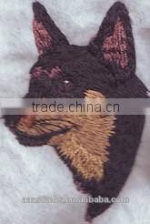 2016 Dogs logo custom Iron-on personalized embroidery patch,customized self-adhesive embroidery patch