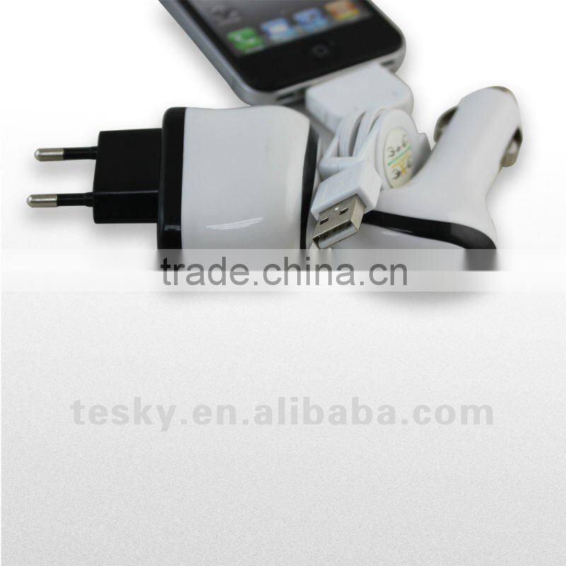 color usb charger for iphone 3g/3gs/4g/4s
