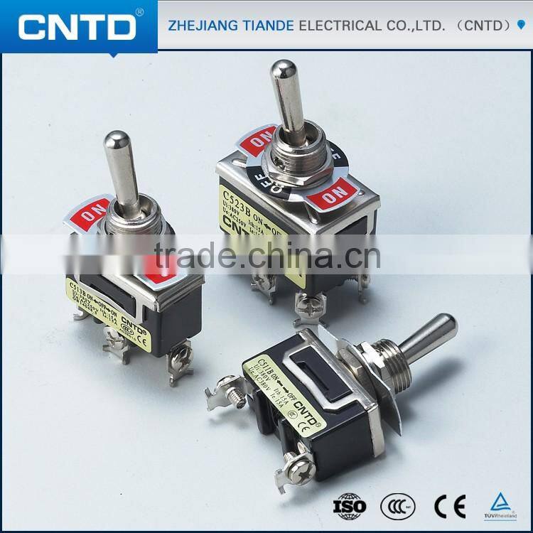 CNTD China Factory Direct Sale Single Pole ON-OFF Din Rail Mounted Toggle Switch