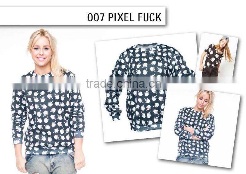 fashion natural high quality 3d digital print fullprint crewneck sweatshirt spring autumn unisex custom oversized pullover