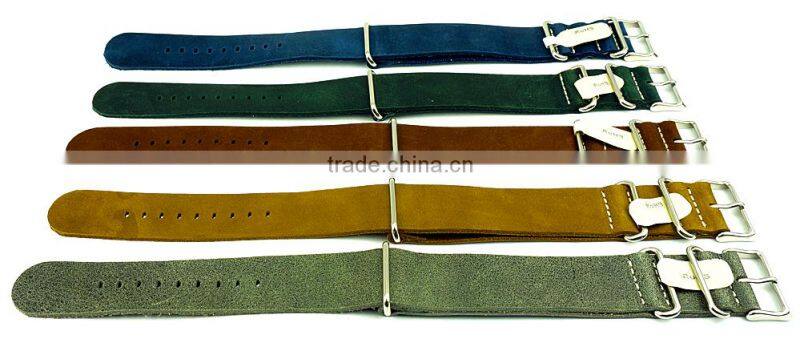 High Grade Genuine Leather Nato Watch Straps