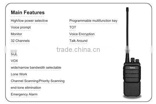 TYT MD-280 5W Two Way Radio 32 Channels Transceiver 400-480MHz Walkie Talkie