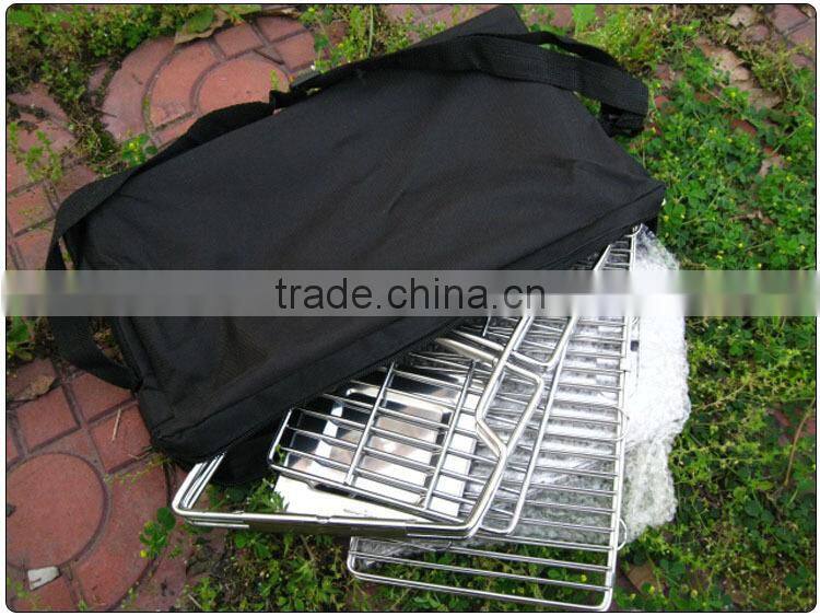 outdoor stainless steel foldable picnic charcoal BBQ stove