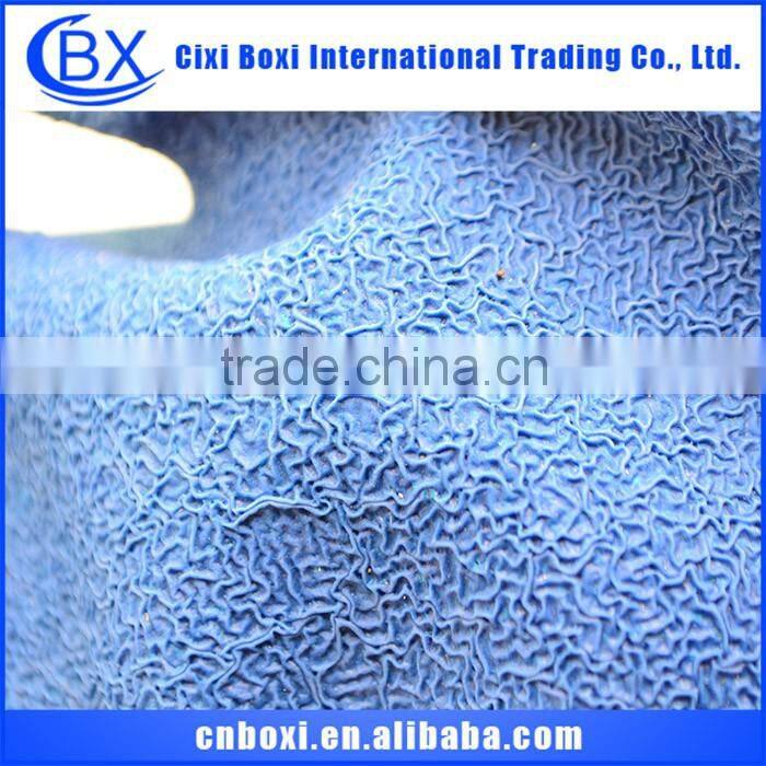 Comfortable orange&white durable safety glove,nylon sandy nitrile glove