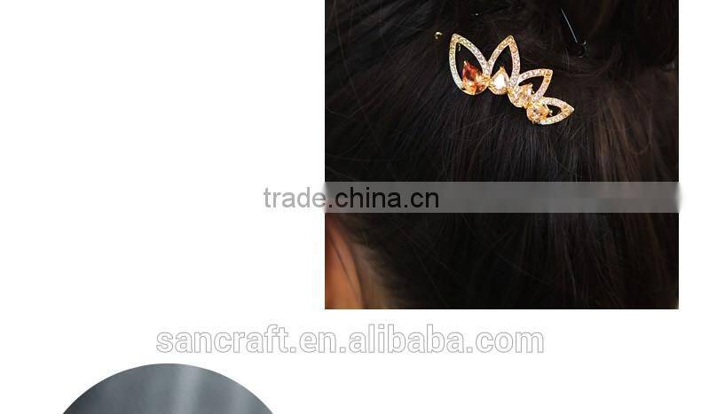 Made in france korean grace crown Austrian crystal hair clip
