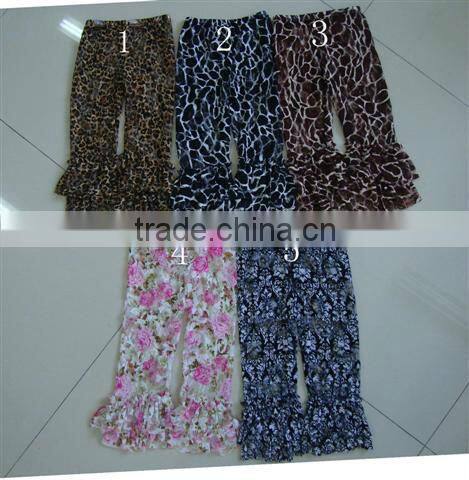 New design , petti lace legging for kids with lace ruffle