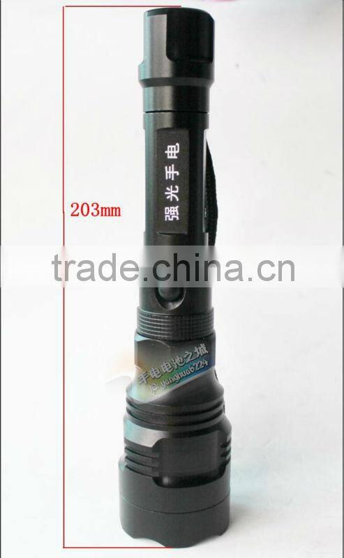 Goread Q5 police flashlight Deepen aluminum reflector spot beam 3W high bright light rechargeable police torch light