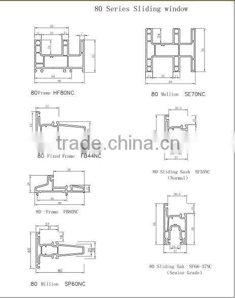 sliding window profiles 80 series