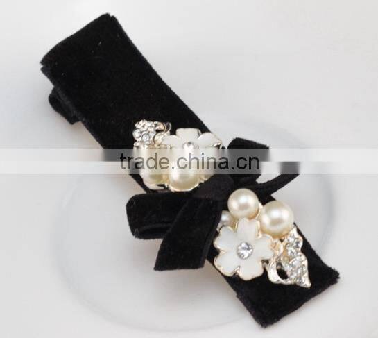 ladies fancy lovely flower beads hair clip hair accessory