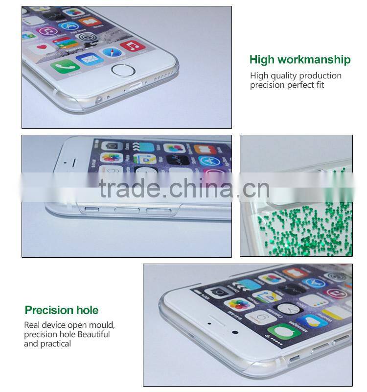 Aikusu Customized hot sale new products crystal glitter gel case for Iphone 6/6S