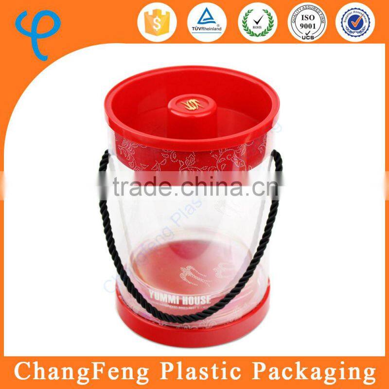Customized hot sale clear plastic cylinder box with lid