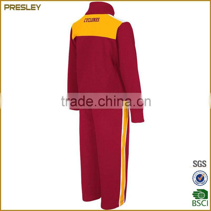 High Quality Stand Collar Tracksuit/ Jogging Suit/ Running Suit 100% Poyester Sportswear Tracksuit For Running