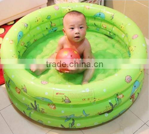 New 30" Tricyclic Inflatable Kids Swimming Bathtub Paddling Ball Pool 3-ring