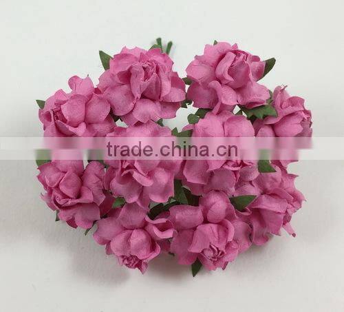 Pink, Small Handmade Mulberry Paper Flower, Wedding Party, Scrap-booking Crafts, Wholesale