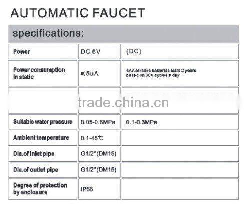 High body brass automatic infrared sensor kitchen tap QH0108H