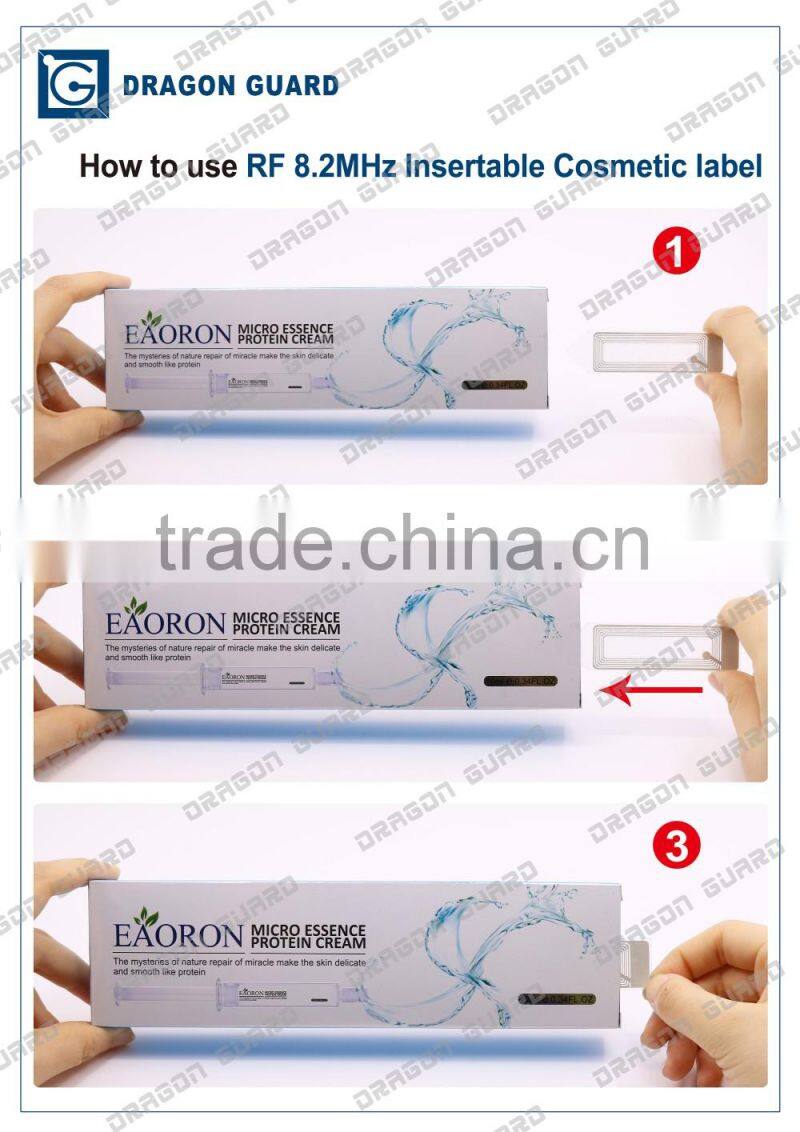 Cosmetic anti-theft RF Insertable Label,8.2mhz cosmetic label