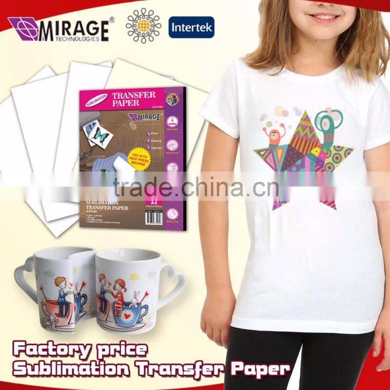 Factory Price Super Fast Dry and High Transfer Rate Sublimation Transfer Paper